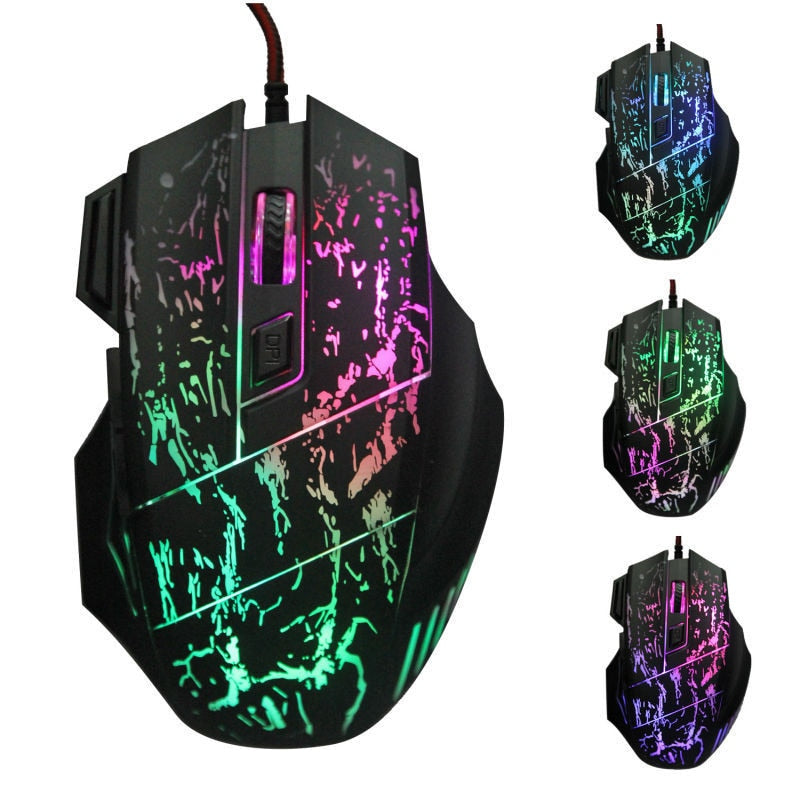 Ergonomic Gaming Mouse - Wired USB Computer Mouse for PC & Laptop